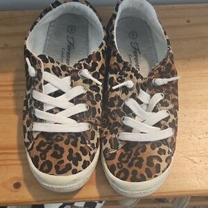 Forever 21 Women's Leopard Sneakers with White Accents